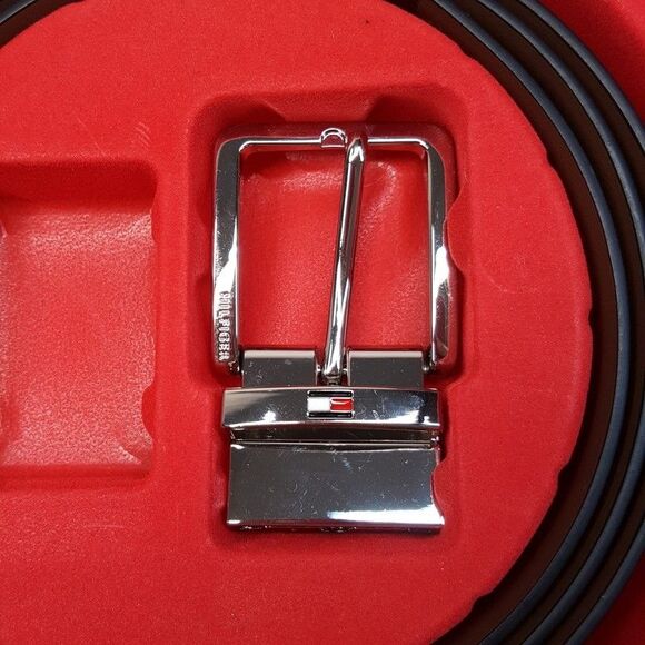 TOMMY HILFIGER Interchangeable Silver Belt Buckle Logo - Picture 4 of 7